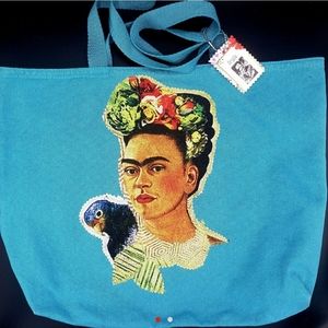 NWT Frida Kahlo Upcycled/Handmade Tote Bag.